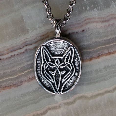 Celtic Knot Wolf Necklace With Fine Pewter Pendant - Etsy | Wolf ...