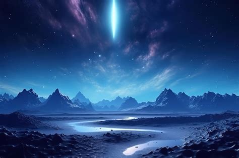 Premium Photo Futuristic Fantasy Landscape Alien Planet Landscape