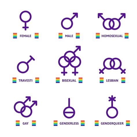 Colección Plana De Símbolos Lgbt Del Mes Del Orgullo Vector Gratis