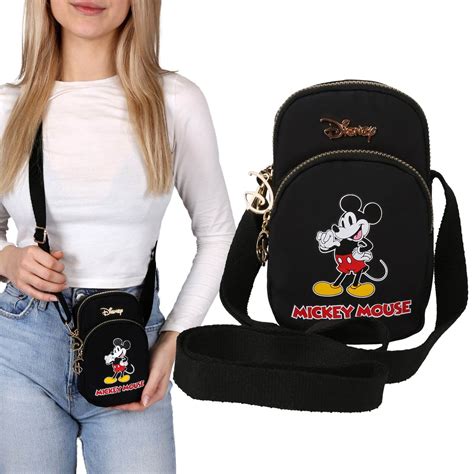 Myszka Mickey Disney Czarna torebka saszetka na ramię złote elementy