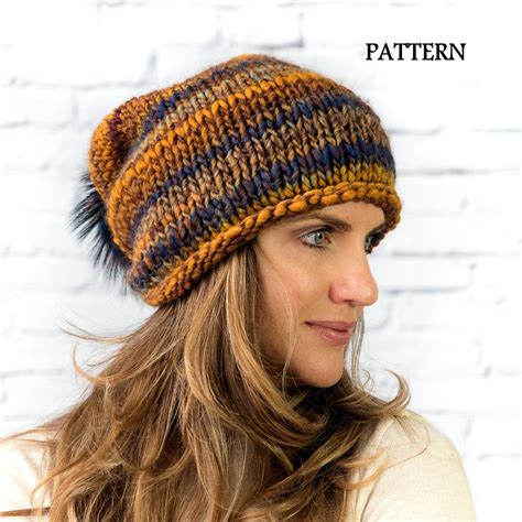 Chunky Knit Fall Hat Free Pattern Open Lace Design by JJCrochet