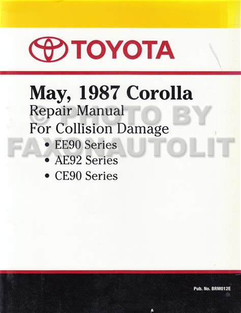 Toyota Corolla Repair Manual Generousphil