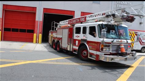 Elizabeth Fire Department Spare Ladder 5 Acting Ladder 1 Responding Youtube