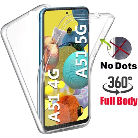 360 Crystal Front Back Shockproof Case For Samsung A51 5g A516 Double Layer Pc Silicone Cover