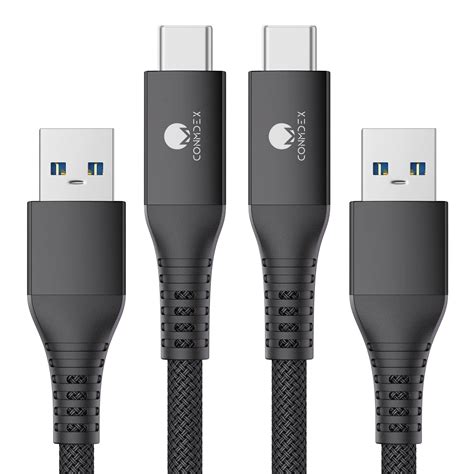 CONMDEX USB C Cable 10Gbps 2 Pack 6ft USB 3 1 Gen 2 Android Auto