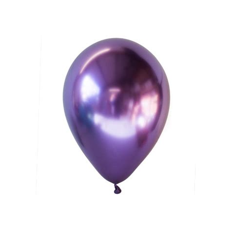 Latexluftballon Chrom Dunkellila