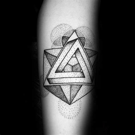 Cool Penrose Triangle Tattoo Designs For Men Triangle Tattoo