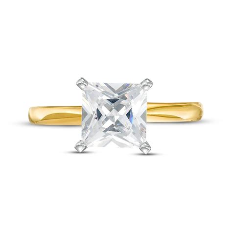 Certified Princess Cut Diamond Solitaire Engagement Ring 2 Ct Tw 14k Yellow Gold Ii2 Kay