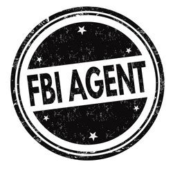 Fbi Agent Textured Scratched Stamp Seals Vector Image