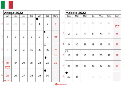 Calendario Maggio 2022 Con Festività