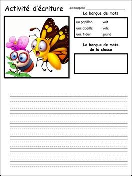 Writing Activities In French For Fsl Students By Fsl Fun Et Facile