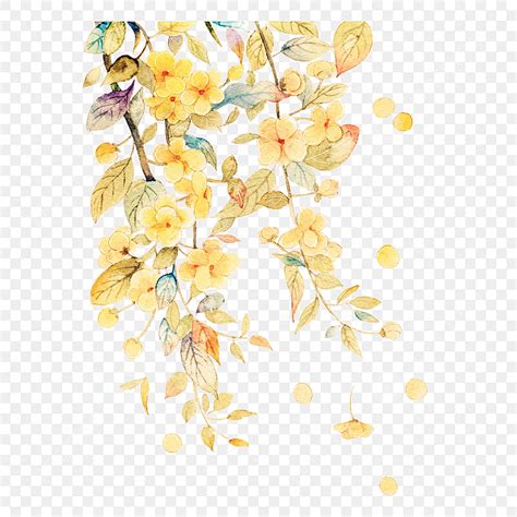 Watercolor Flower Elements Hd Transparent Hand Painted Watercolor