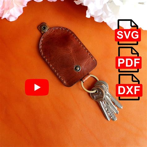 Leather Key Holder Pdf Svg And Dxf Patterns Leather Key Pouch Keys