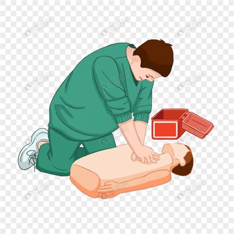 Cardiopulmonary Resuscitation Cartoon Element For Emergency Day Caring