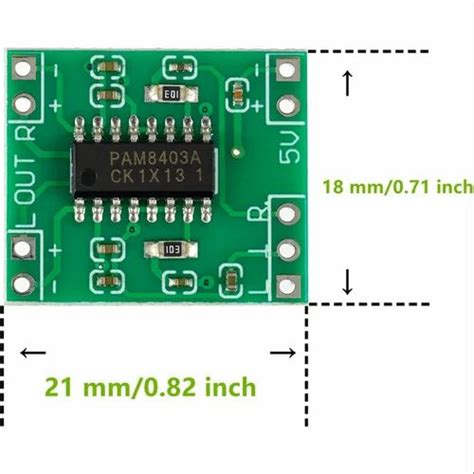 PAM8403 Module Mini Digital Amplifier Board 2 X 3W Class D Digital 2 5V