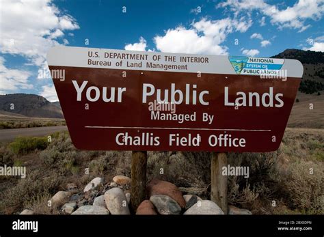 Bureau Of Land Management Public Lands Sign Hi Res Stock Photography