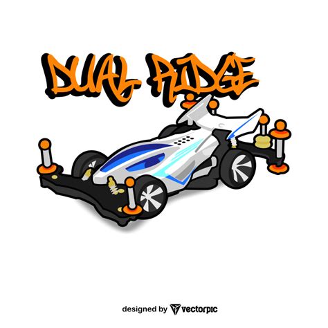 Dual Ridge Tamiya Toys Car Design Free Vector