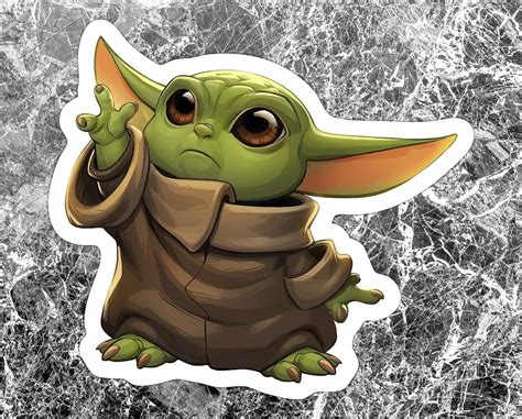 Baby Yoda Inspired Vinyl Sticker Laptop Electronics & Accessories ...