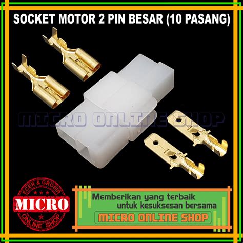 Jual Soket Motor Pin Besar Skun Konektor Kabel Motor Isi Pcs