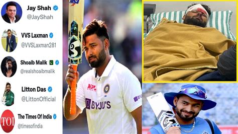 Rishabh Pant Car Accident Cricketer World Reacts Rishabh Pant Fans