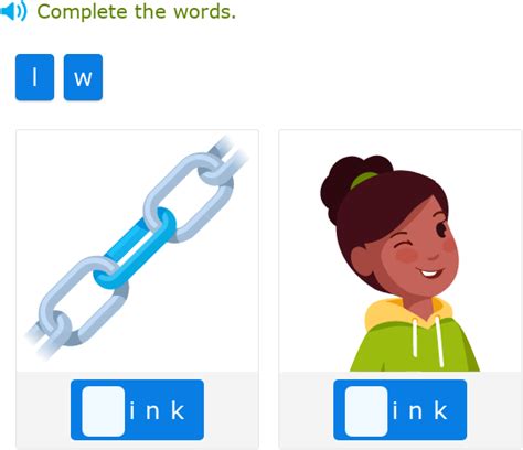 IXL Complete The Short I Words 1st Class English Practice