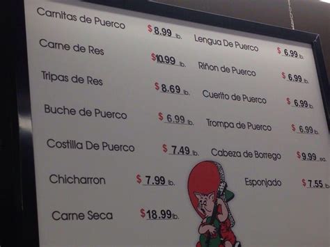 Carta Del Restaurante Los Cinco Puntos Los Angeles