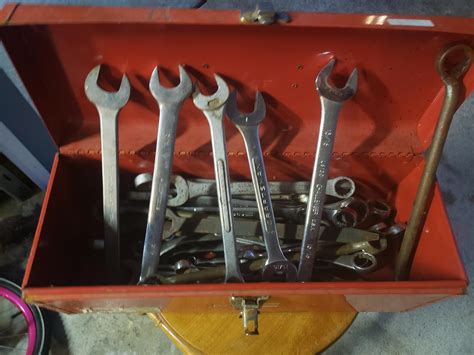 Estate sale tool box find FULL of 7/8 and 15/16 wrenches, PROTO, Craftsman, Challenger, S-K ...