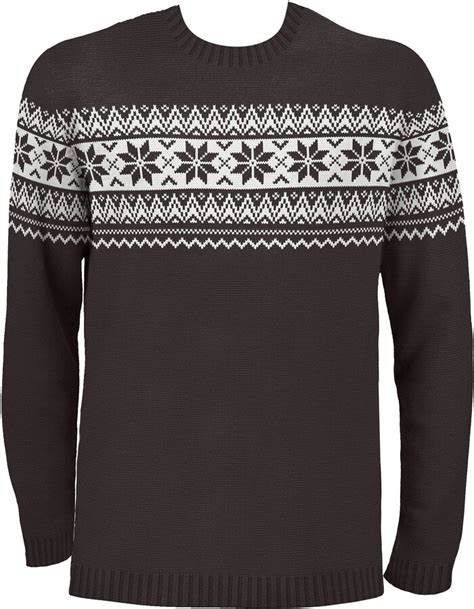 British Christmas Jumpers The Nordic Fairisle Black Mens Eco Christmas