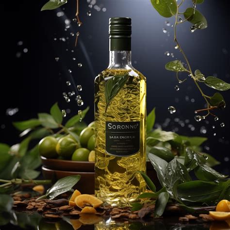 Premium Ai Image Olive Oil Bottle