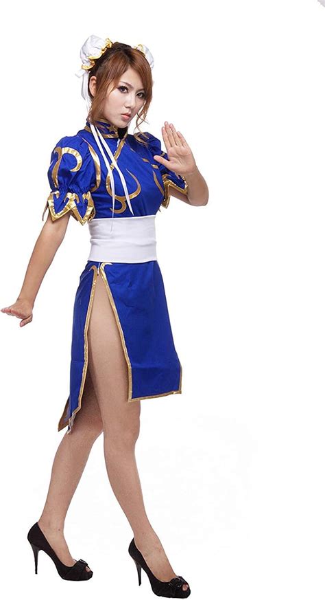 Cosplaylife Street Fighter Chun Li Cosplay Costume For Women Full Set Adult Size Xl