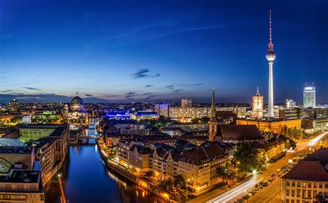 Berlin Capital Of Germany At Night