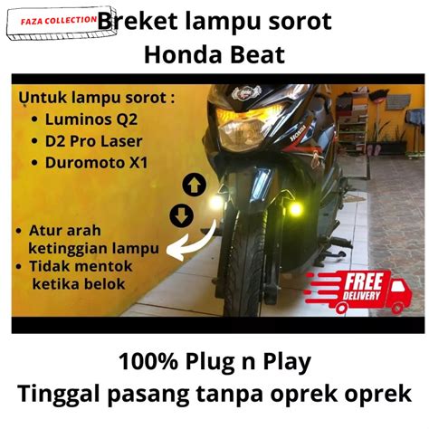 Jual Breket Lampu Tembak D2 Pro Laser Honda Beat Vario Bracket Lampu