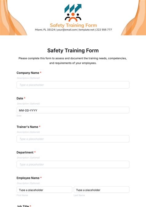 Free Training Form Templates To Edit Online
