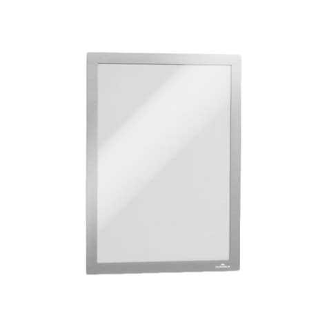 Durable Duraframe Self Adhesive Magnetic Frame A4 2 Pack Metallic