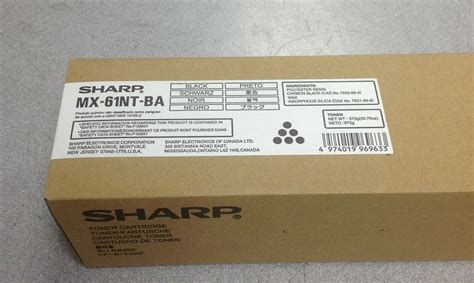 New Genuine Sharp Mx 61nt Ba Mx61ntba Black Toner Cartridge Ebay