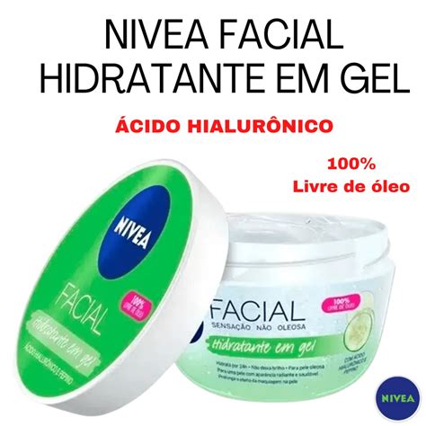 Lan Amento Nivea Facial Hidratante Em Gel Acido Hialuronico E