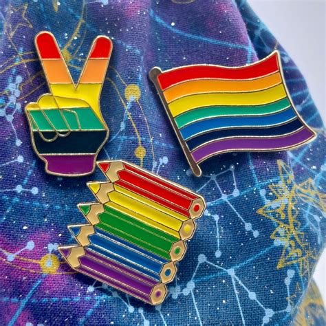 Pride Pin Badge Pride Badge Set Pride Peace Sign Gay Pride Pin Gay