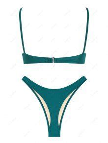 ZAFUL Women S Multiway Shiny Monowire Spaghetti Strap Thong Bikini Set