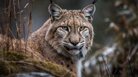 Premium AI Image | A lynx in the snow