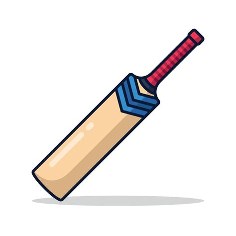 Cricket Bat Cartoon Style Vector Art At Vecteezy