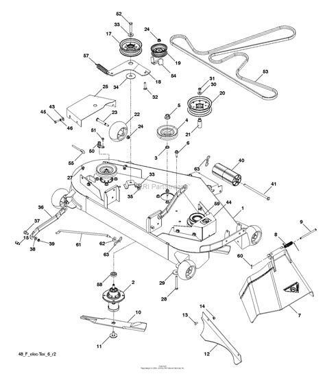 Husqvarna YT48XLS - 96043015600 (2012-09) Parts Diagram for MOWER DECK ...