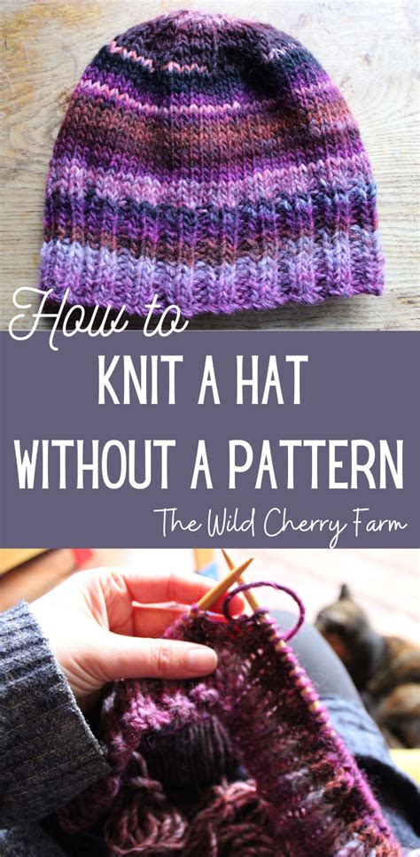 How To Knit A Hat Without A Pattern Using Straight Needles Knitted Hat