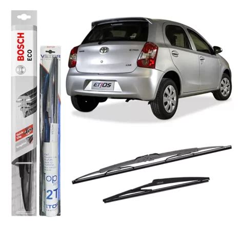 Kit Palheta Limpador Dianteira E Traseira Toyota Etios Hatch Frete Gr Tis