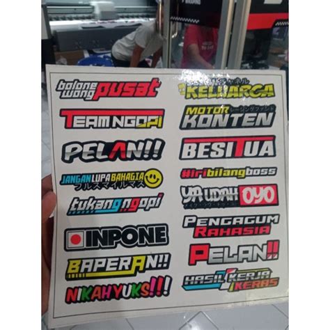 Jual Stiker Pack Kata Kata Racing Stiker Terbaru Murah Viral Shopee