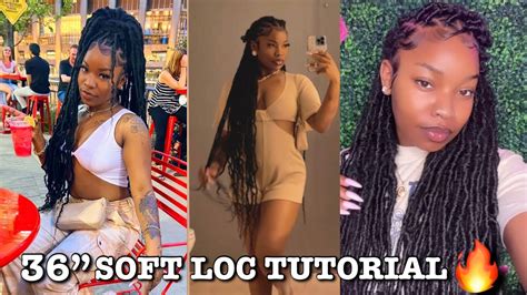 Extra Long 36” Soft Loc Tutorial Knotless Method Faux Locs Bobbi Boss Nu Locs French Tips