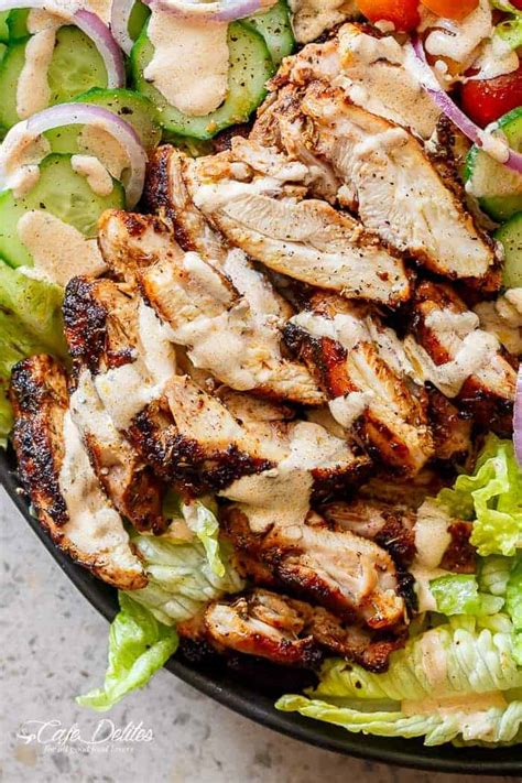 Grilled Cajun Chicken Salad With Creamy Cajun Dressing Cafe Delites