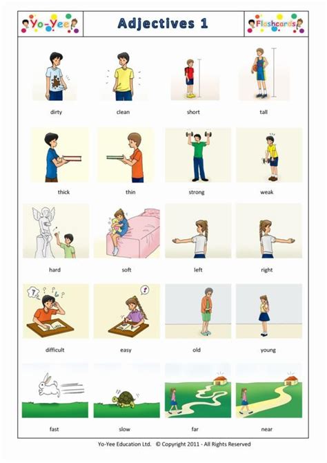 Adjective Picture Cards