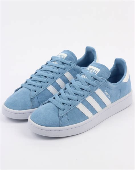 Adidas Campus Trainers Sky Blue Suede Shoes Originals Sale