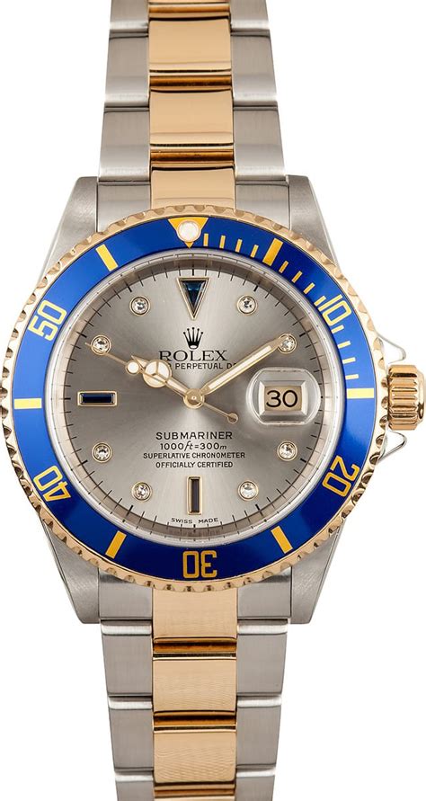 Rolex Serti Dial Submariner 16613 - Save At Bob's Watches