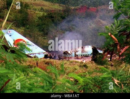 Korean Air Flight 801 wreckage Stock Photo - Alamy